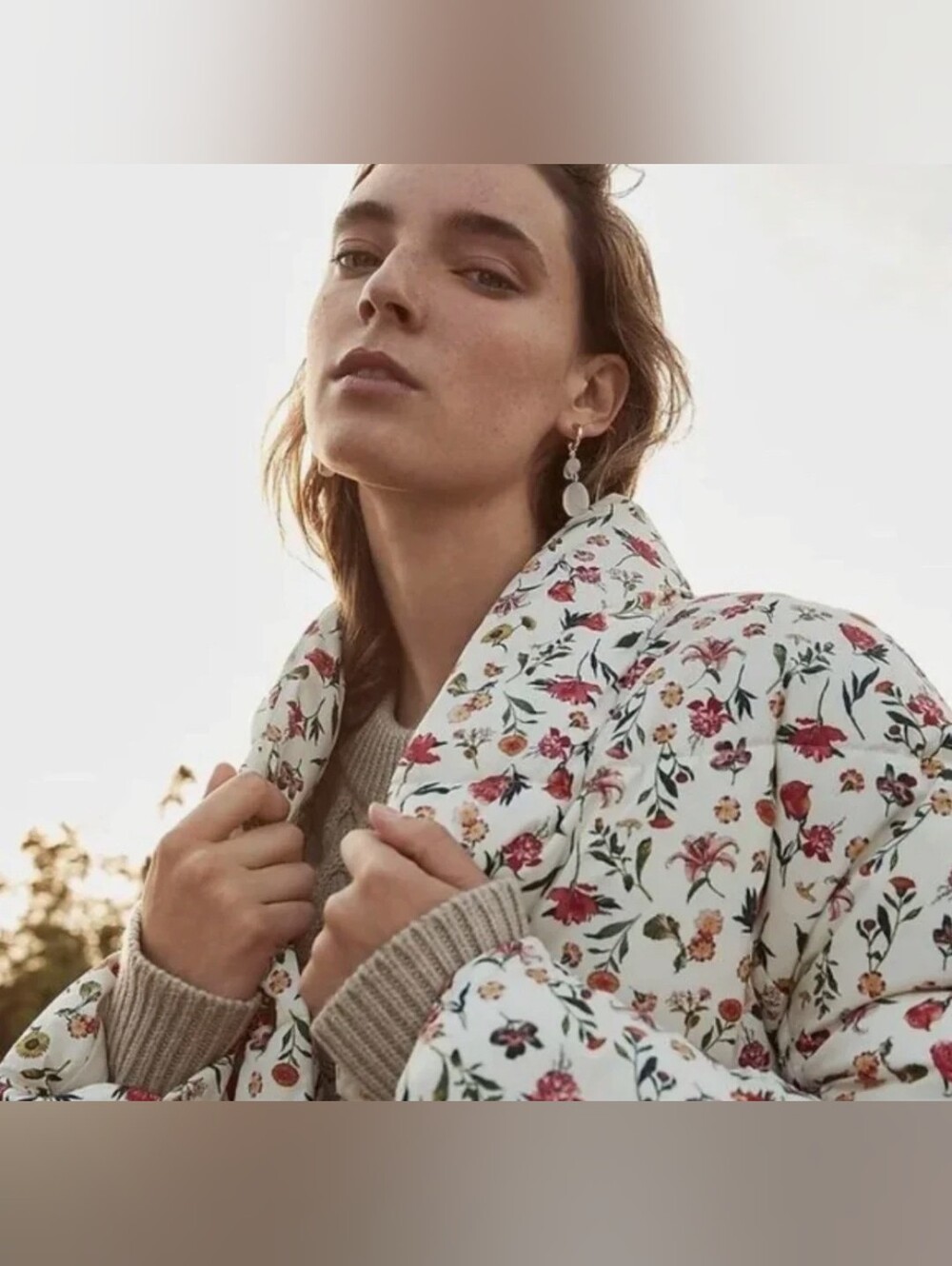 J. Crew Alps Puffer Jacket PrimaLoft Vintage Floral Size S